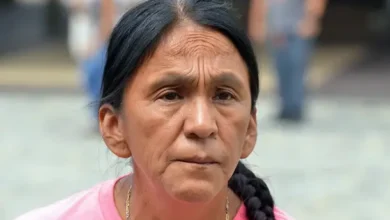 Imagen de Milagro Sala en una rueda de prensa