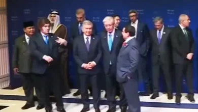 Javier Milei en la Junta por la Paz con Donald Trump