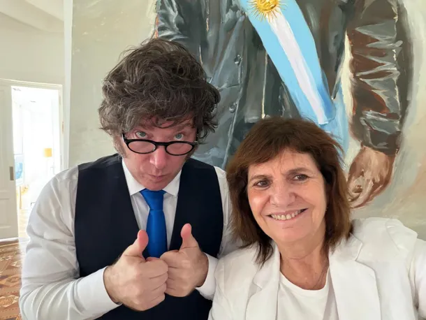Javier Milei y Patricia Bullrich en la Quinta de Olivos
