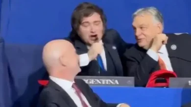 Imagen de Javier Milei cantando en un evento en Estados Unidos