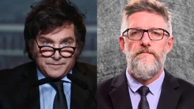 Imagen de Javier Milei y Luis Novaresio en una confrontación verbal