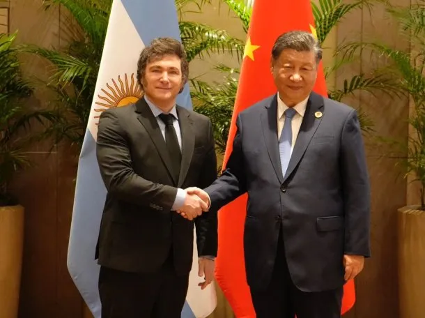 Javier Milei y Xi Jinping en una reunión