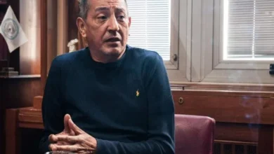 Omar Maturano, secretario general del sindicato ferroviario La Fraternidad, durante una conferencia de prensa
