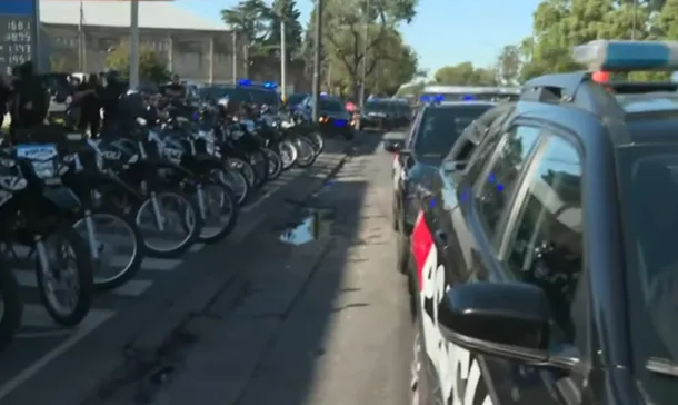 Imágenes de la protesta policial en Santa Fe