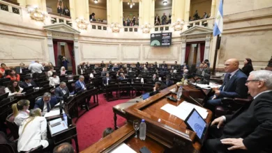 Foto del Senado Argentina durante la aprobación del acuerdo