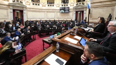 Senadores en el Congreso durante la votación del Régimen Penal Juvenil