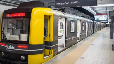 Imagen de un subte vacío durante un paro de transporte