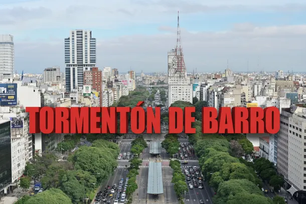 Tormentón de barro en la ciudad de Buenos Aires