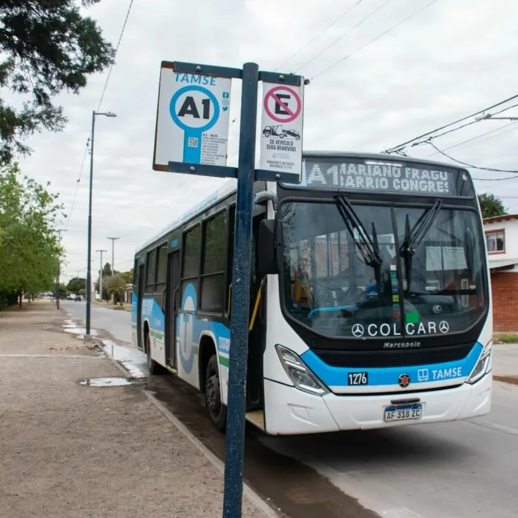 Unidad de transporte urbano en Córdoba con el logo de la empresa SiBus