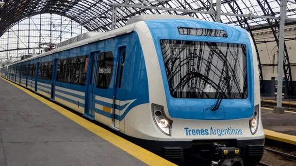 Trenes en una estación de ferrocarril