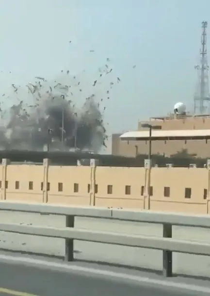 Mapa de Medio Oriente con ubicaciones de bases militares estadounidenses