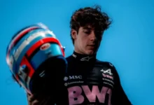 Franco Colapinto en el podio del Gran Premio de China