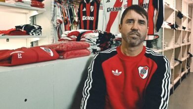 Eduardo Coudet en conferencia de prensa como nuevo entrenador de River Plate
