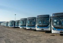 Colectivos en el corredor 2 de Córdoba