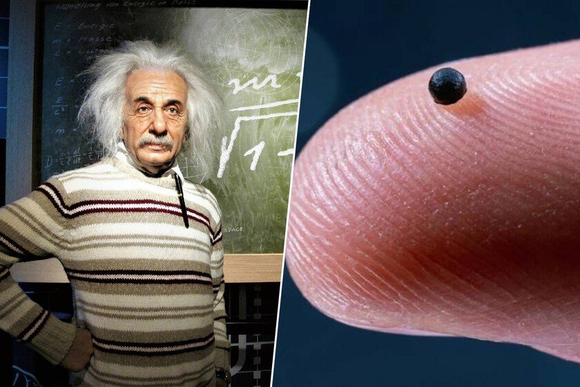 Ilustración de microrrobots en un laberinto