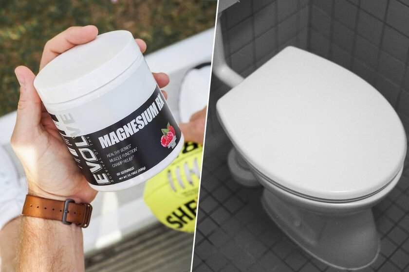 Imagen de una persona tomando un suplemento de magnesio