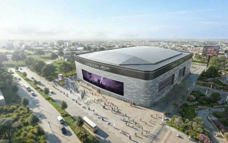 Imagen del Córdoba Arena, un estadio de escala internacional en construcción en la ciudad de Córdoba