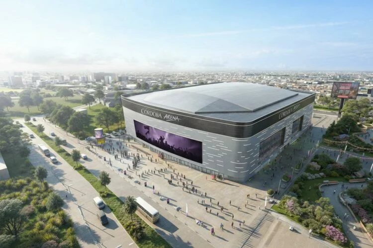 Imagen del Córdoba Arena, un estadio de escala internacional en construcción en la ciudad de Córdoba