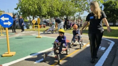 Niños en una jornada de educación vial en Córdoba