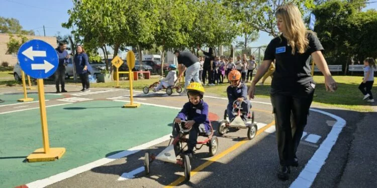 Niños en una jornada de educación vial en Córdoba