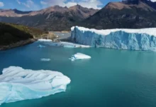 Imagen de un glaciar en la cordillera argentina