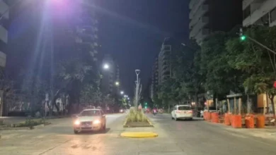 Tránsito vehicular en Bv. San Juan después de la obra de rehabilitación