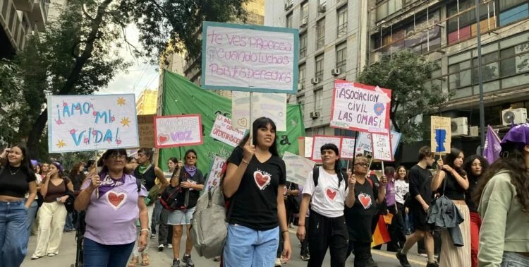 Imagen de la marcha por el Día Internacional de la Mujer Trabajadora en Córdoba