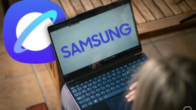 Captura de pantalla de Samsung Browser en acción