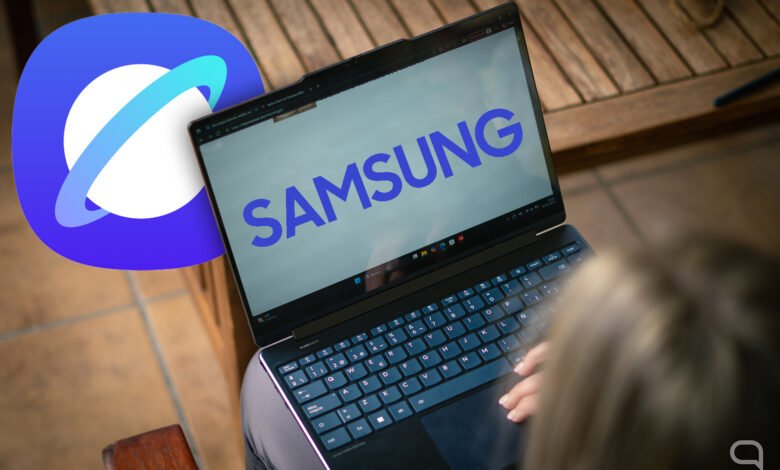 Captura de pantalla de Samsung Browser en acción