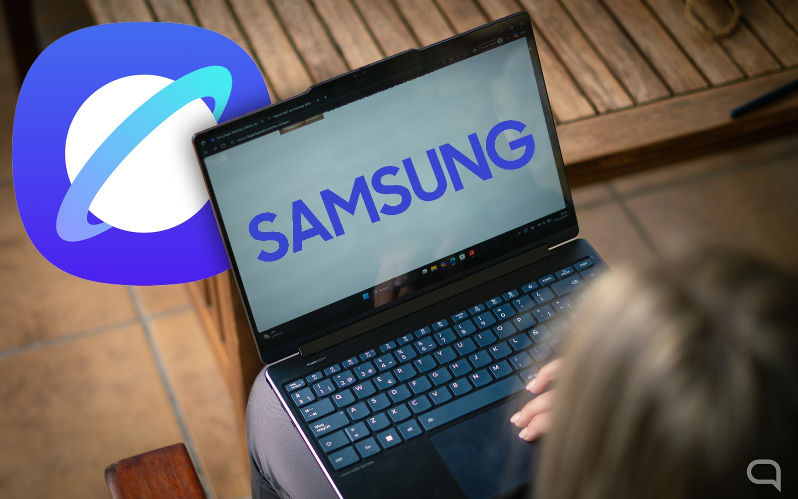 Captura de pantalla de Samsung Browser en acción