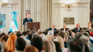 El presidente del TSJ de Córdoba, Domingo Sesin, durante su discurso en la apertura del año judicial 2026