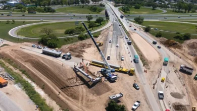 Imagen de la obra en construcción del altonivel en Vélez Sarsfield