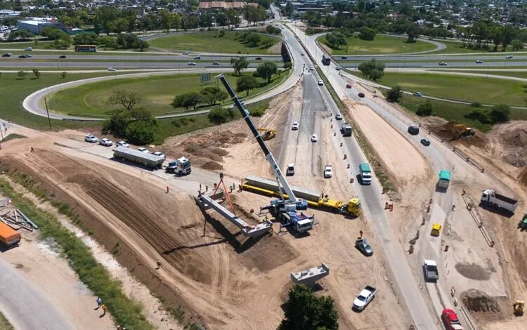 Imagen de la obra en construcción del altonivel en Vélez Sarsfield
