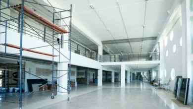 Imagen de la construcción de la nueva sede de la Universidad Provincial en San Francisco