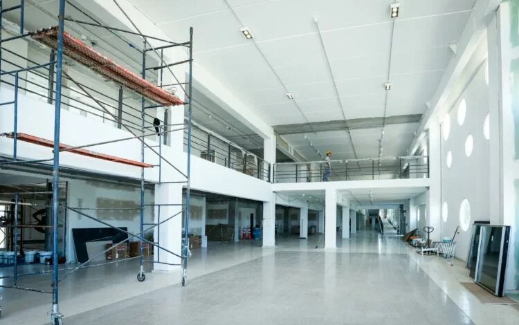 Imagen de la construcción de la nueva sede de la Universidad Provincial en San Francisco