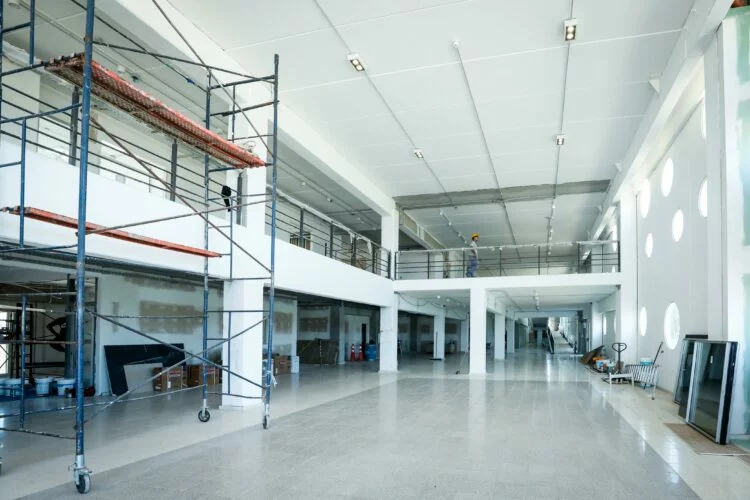 Imagen de la construcción de la nueva sede de la Universidad Provincial en San Francisco