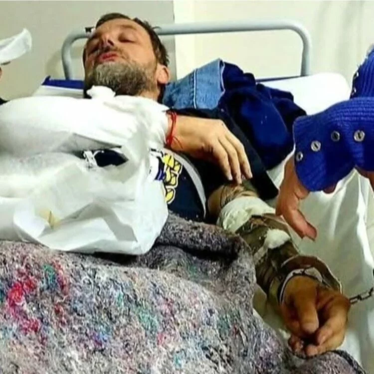 Federico Giuliani, secretario general de ATE Córdoba y de la CTA Córdoba, en una protesta