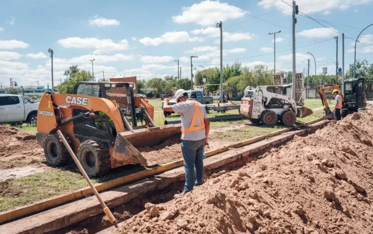 Imagen de la obra de agua potable en Villa El Libertador
