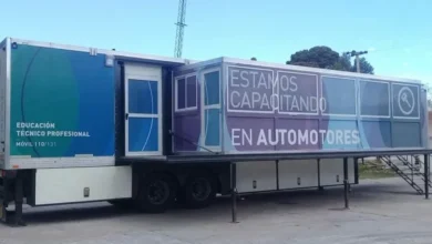 Aula móvil en una localidad de Córdoba