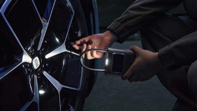 Imagen del Compresor Portátil de Xiaomi en acción