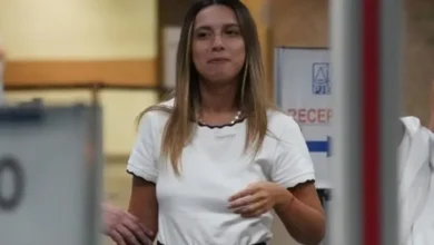 Agostina Páez en una audiencia en Brasil