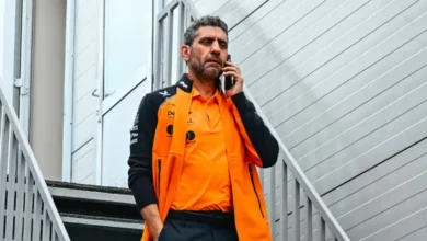 Andrea Stella, jefe de McLaren, durante una sesión de la Fórmula 1