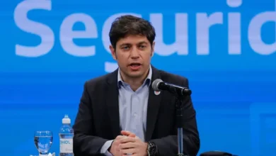 Axel Kicillof durante su discurso en la Legislatura bonaerense