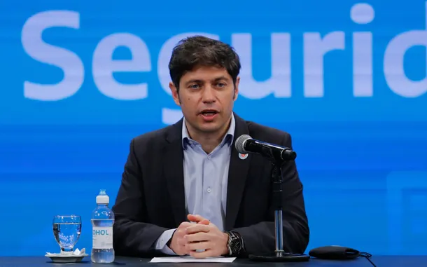 Axel Kicillof durante su discurso en la Legislatura bonaerense