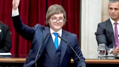 Javier Milei y Victoria Villarruel en el Congreso con gestos de tensión