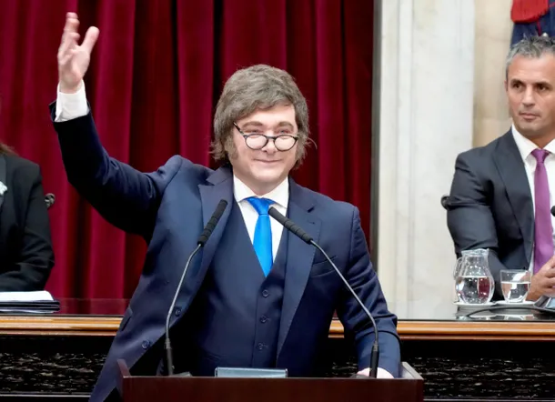 Javier Milei y Victoria Villarruel en el Congreso con gestos de tensión