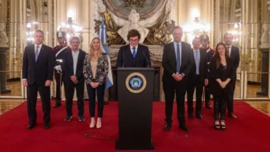 Imagen de Javier Milei durante una cadena nacional