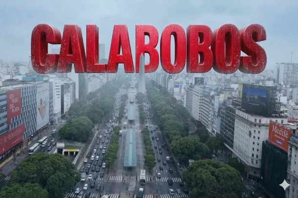 Imagen de un calabobos en la Ciudad de Buenos Aires