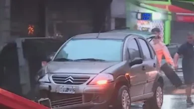 Vehículos involucrados en un choque por aquaplaning en San Cristóbal