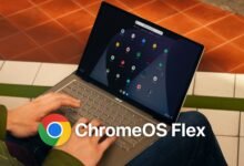 Imagen de un portátil con ChromeOS Flex